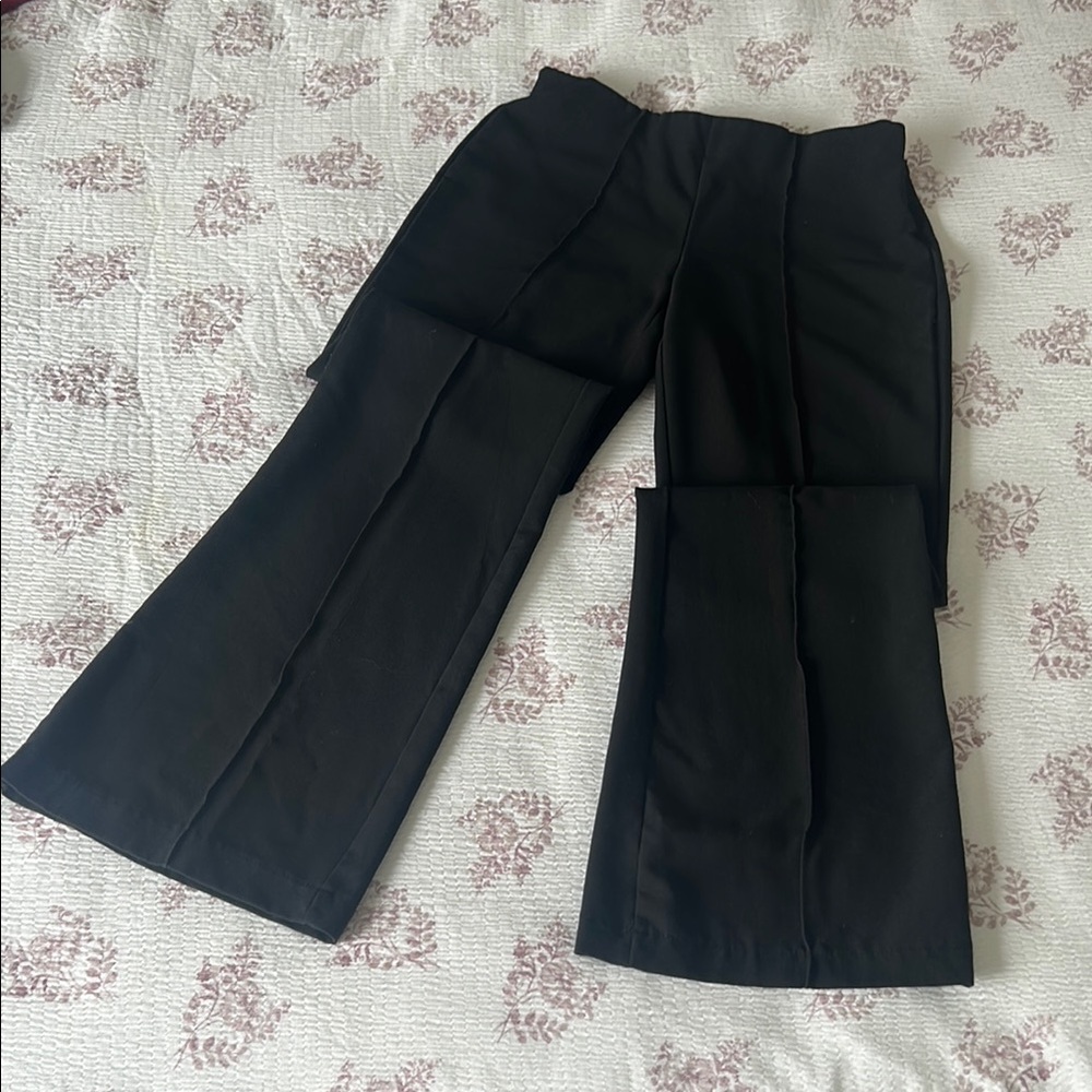 Black Wide-Leg Trousers